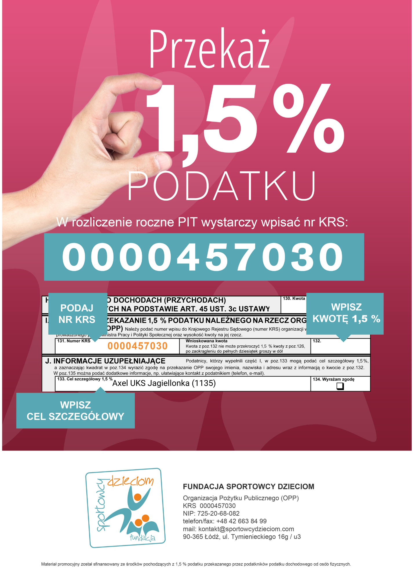 Przekaż 1,5% podatku!!